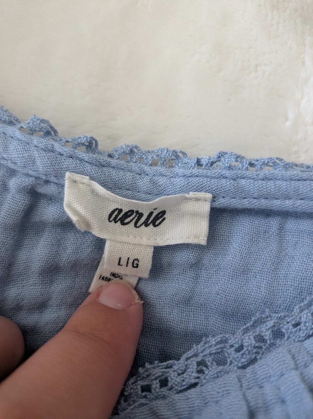 Aerie Gauzey Front Button Tank Top - Picture 3 of 3